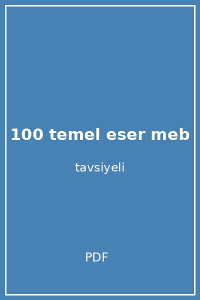 100 temel eser meb