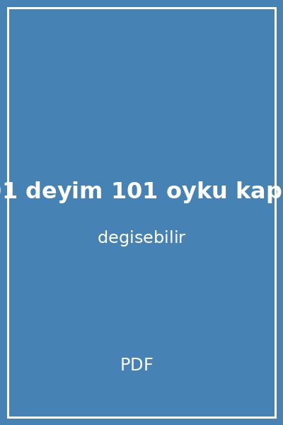 101 deyim 101 oyku kapak