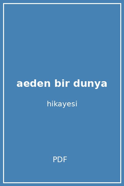 aeden bir dunya