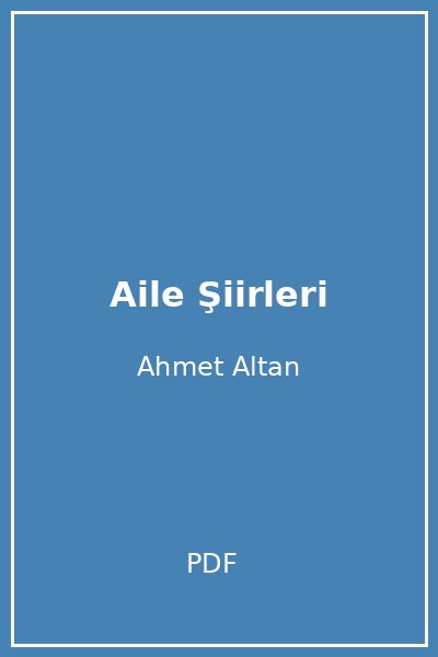 Aile Şiirleri