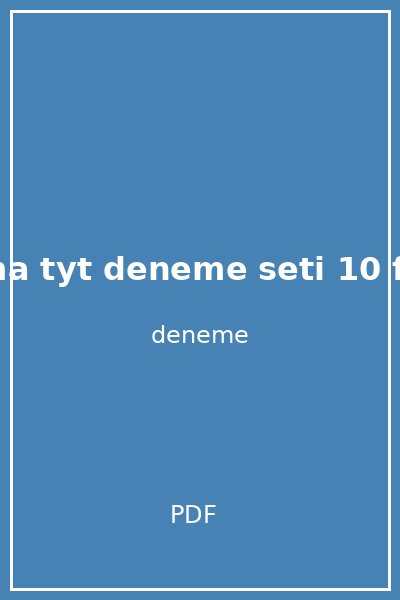 altin karma tyt deneme seti 10 farkli yayin 10 farkli