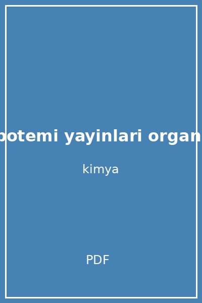 apotemi yayinlari organik