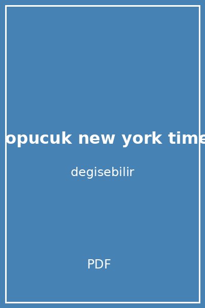 avucundaki opucuk new york times 1 bestseller kapak
