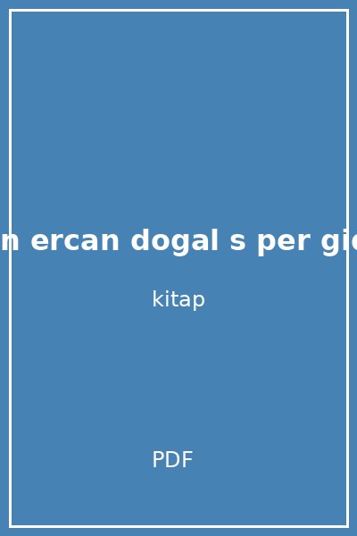 ayhan ercan dogal s per gidalar