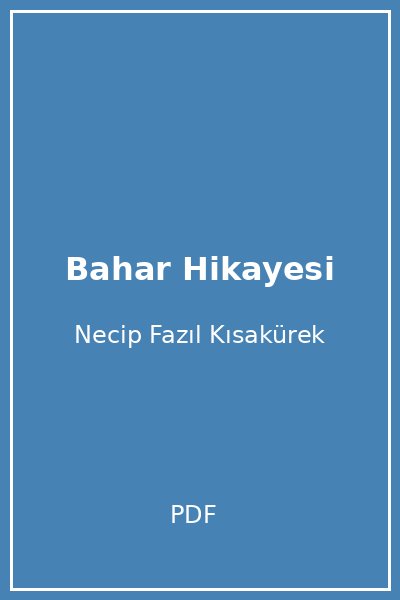 Bahar Hikayesi