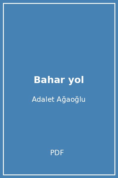 Bahar yol