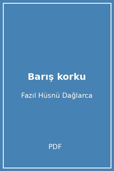 Barış korku