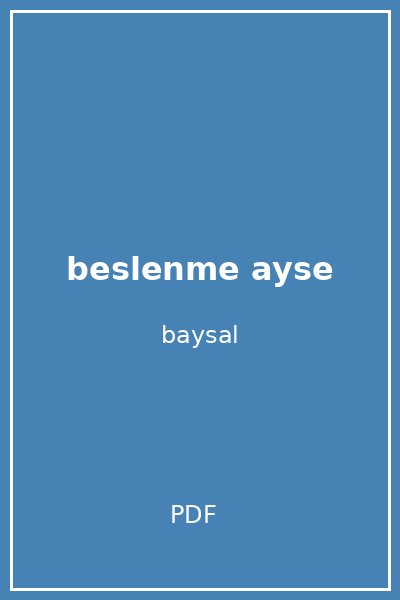 beslenme ayse
