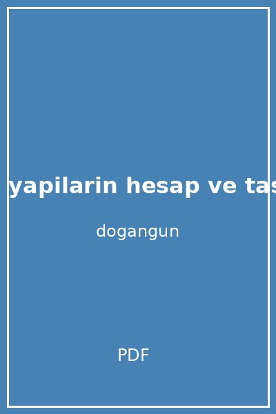 betonarme yapilarin hesap ve tasarimi adem