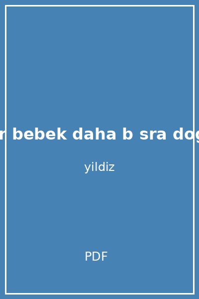 bir bebek daha b sra doga