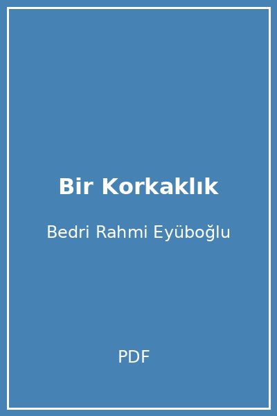 Bir Korkaklık