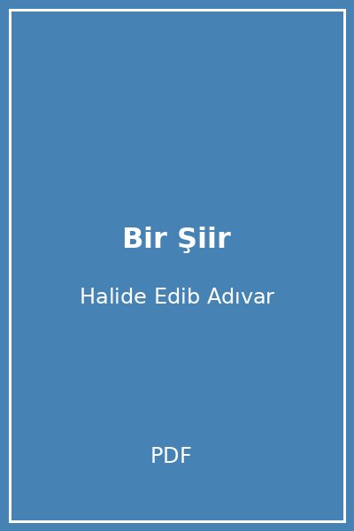 Bir Şiir