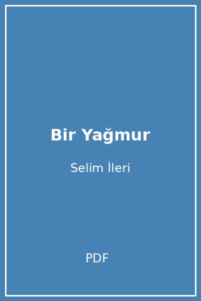 Bir Yağmur