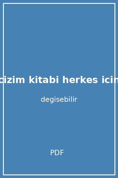 buyuk cizim kitabi herkes icin kapak