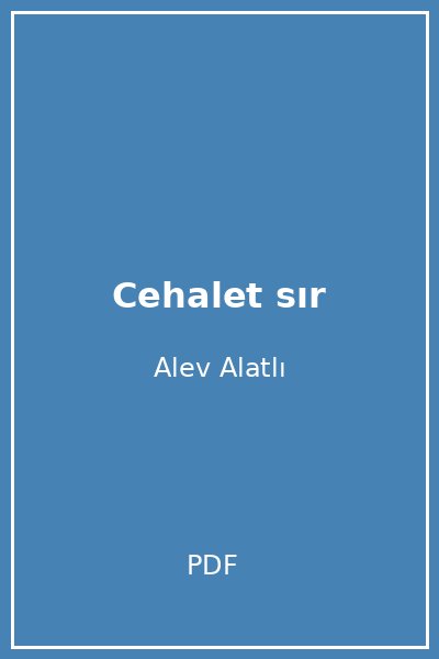 Cehalet sır