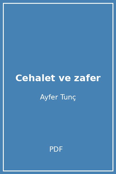 Cehalet ve zafer