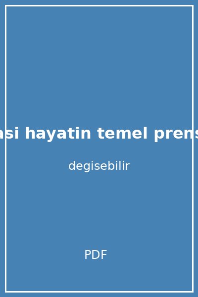 cekim yasasi hayatin temel prensibi kapak