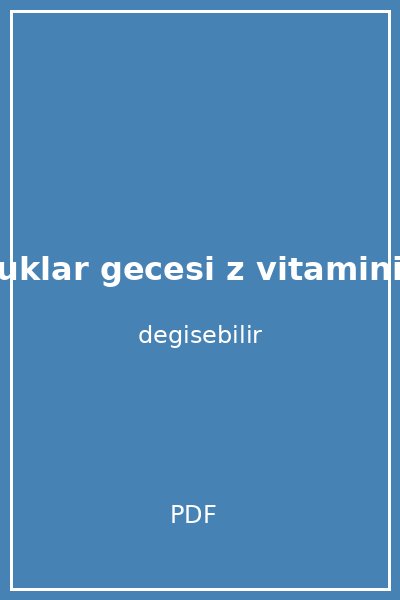 dalkavuklar gecesi z vitamini kapak