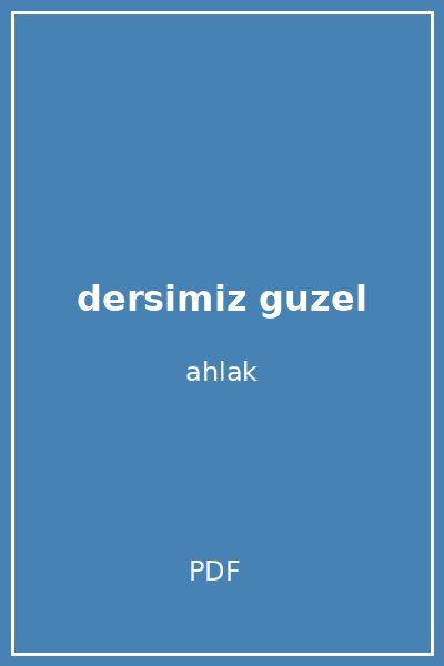 dersimiz guzel