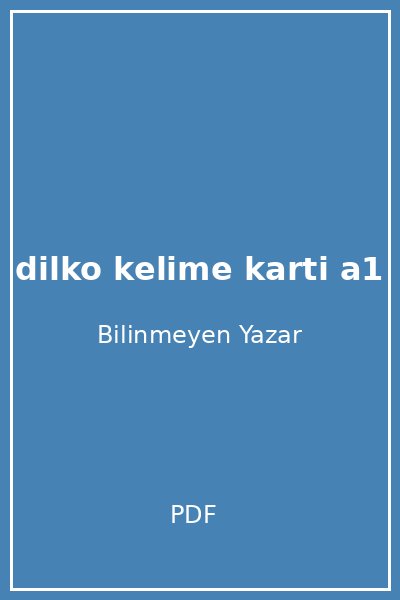 dilko kelime karti a1