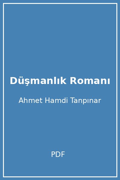 Düşmanlık Romanı