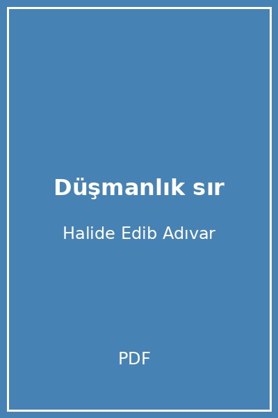 Düşmanlık sır