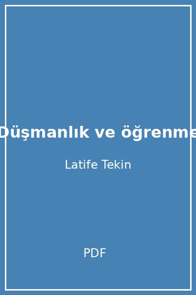 Düşmanlık ve öğrenme