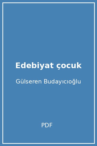 Edebiyat çocuk