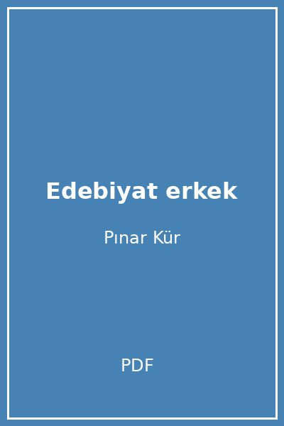 Edebiyat erkek