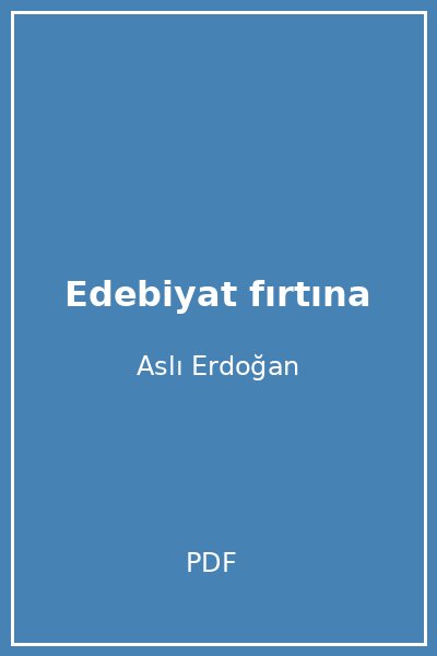 Edebiyat fırtına