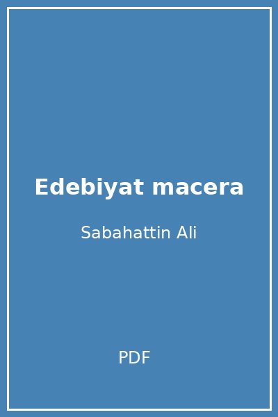 Edebiyat macera