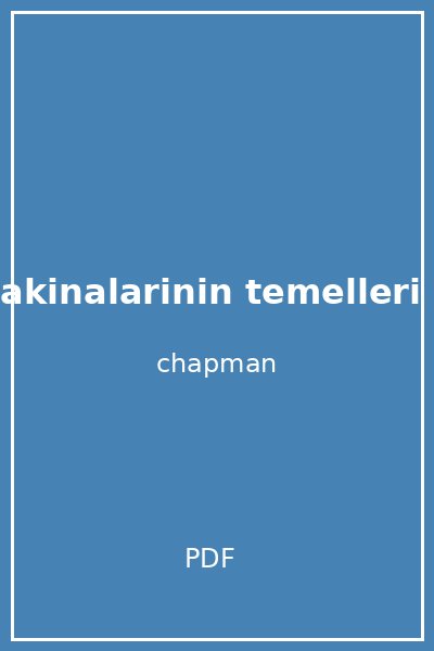 elektrik makinalarinin temelleri stephen j