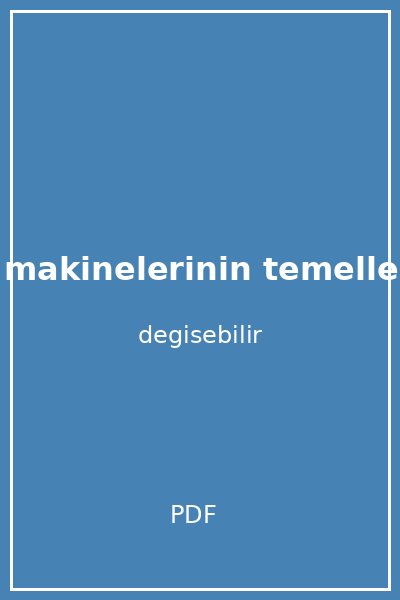 elektrik makinelerinin temelleri kapak