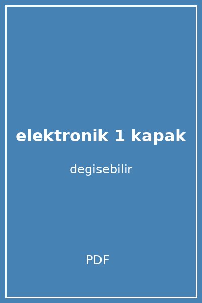 elektronik 1 kapak
