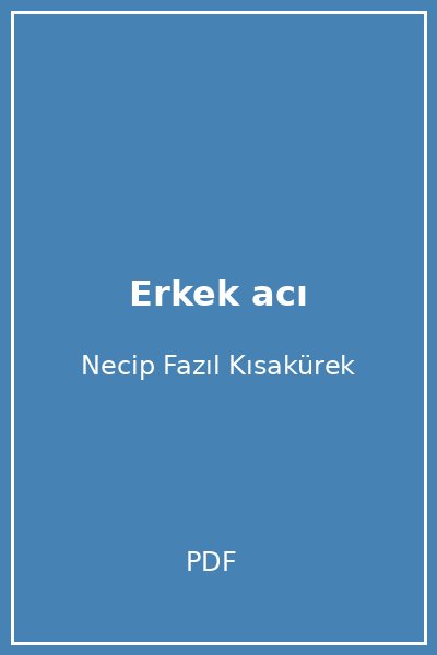 Erkek acı
