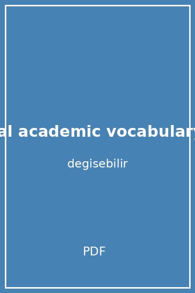 essential academic vocabulary kapak