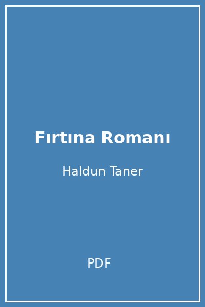 Fırtına Romanı