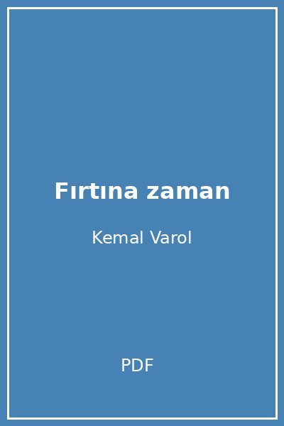 Fırtına zaman
