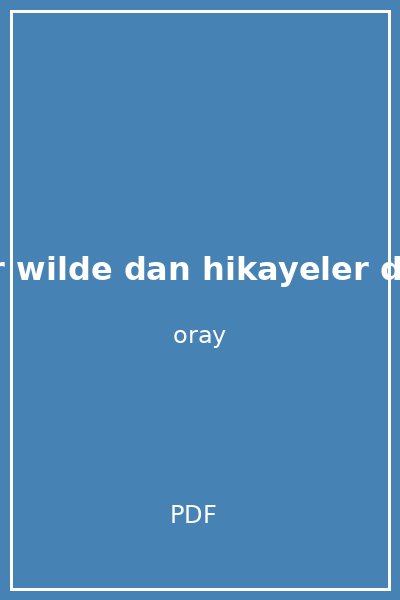 fono oscar wilde dan hikayeler derece 4 kitap 3 ayten e