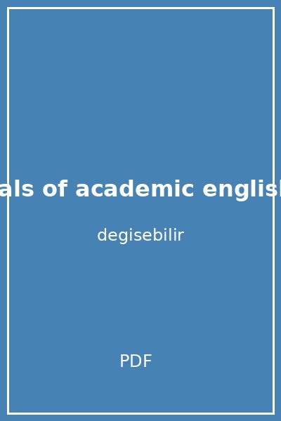 fundamentals of academic english yds toefl ielts cope ve yeterlik sinavlari icin kaynak kitap kapak