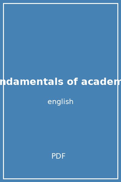 fundamentals of academic