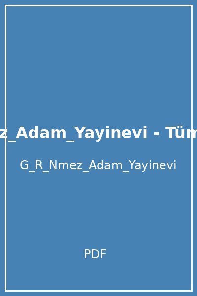 G_R_Nmez_Adam_Yayinevi - Tüm Kitaplar