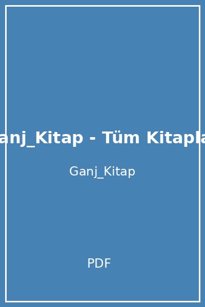 Ganj_Kitap - Tüm Kitaplar
