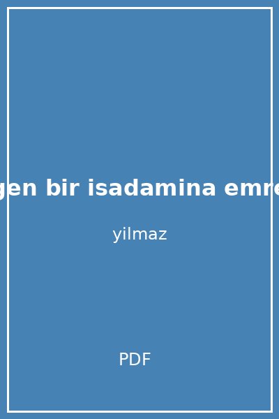 gen bir isadamina emre