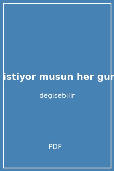 gercekten istiyor musun her gune bir rituel kapak
