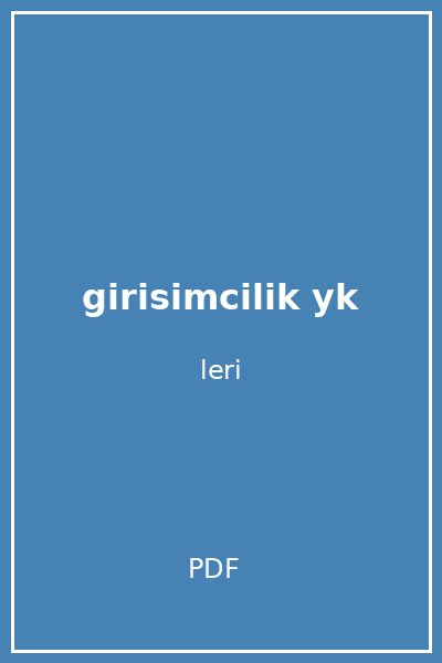girisimcilik yk
