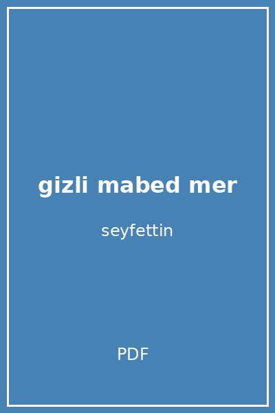 gizli mabed mer
