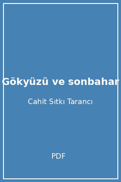 Gökyüzü ve sonbahar
