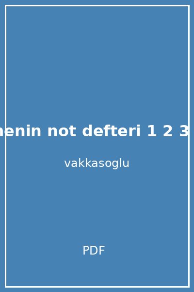 gretmenin not defteri 1 2 3 vehbi