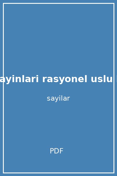 gur yayinlari rasyonel uslu koklu